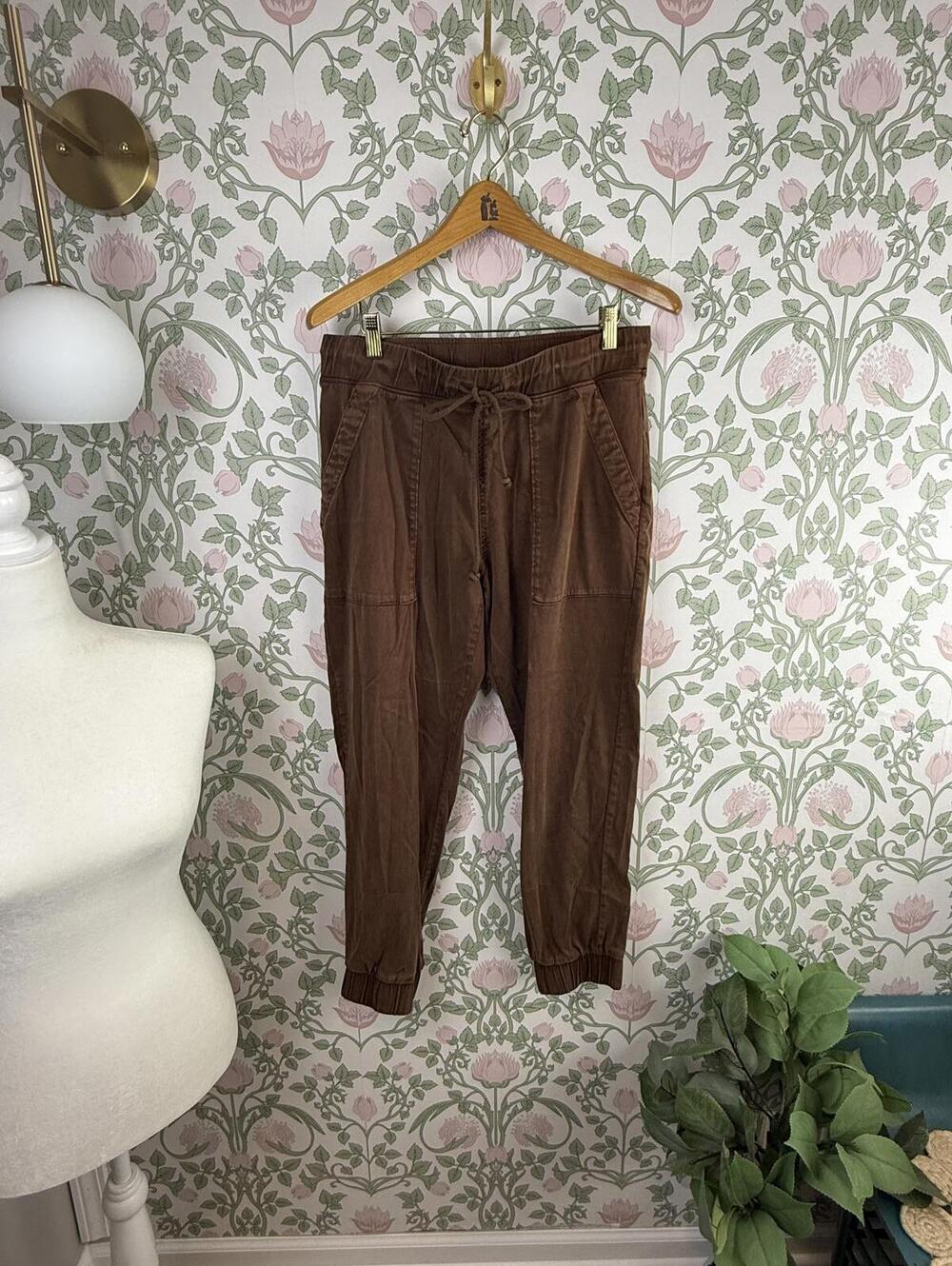 Cloth & Stone from Anthropologie Brown Drawstring Jogger Pants - Size - Medium